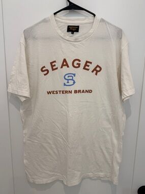 Seager Western Cream Logo T-Shirt - XL